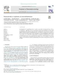 Neurosteroids As Regulators of Neuroinflammation