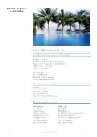 Quick Reference Guide