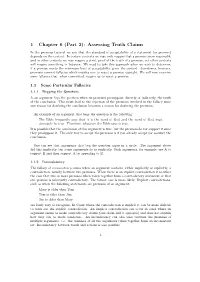 1 Chapter 6 (Part 2): Assessing Truth Claims
