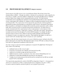 5.0 PROPOSED DEVELOPMENT (Improvements)