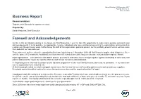 Business Unit Report Template