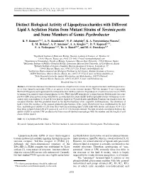 Distinct Biological Activity of Lipopolysaccharides with Different