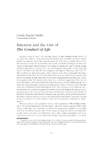 Emerson and the Gist of the Conduct of Life