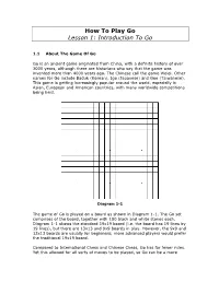 How to Play Go Lesson 1: Introduction to Go
