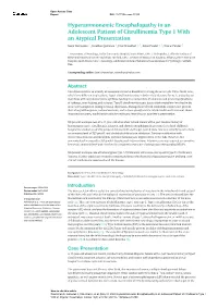 Hyperammonemic Encephalopathy in an Adolescent Patient of Citrullinemia Type 1 with an Atypical Presentation