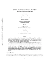 Optimal (Randomized) Parallel Algorithms in the Binary-Forking Model