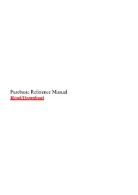 Purebasic Reference-Manual in PDF Small, Without Library