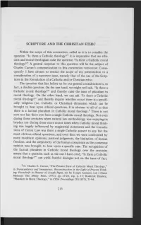 SCRIPTURE and the CHRISTIAN ETHIC Within the Scope of This