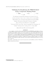 Validating the Runoff from the PRECIS Model Using a Large-Scale