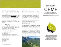 Elk Valley Cumulative Effects Management Framework