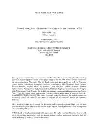 Optimal Inflation and the Identification of the Phillips Curve