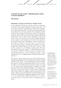 Soviet”: from Bolshevik Utopia to Soviet Modernity