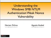 Understanding the Windows SMB NTLM Authentication Weak Nonce Vulnerability