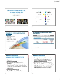 Glaucoma Medications