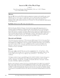 Proceedings: Ecology, Survey and Management of Forest Insects GTR-NE-311 Table 1.—Number of Non-Target Insects in IBL-4 Traps