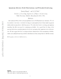 Quantum Electric Field Fluctuations and Potential Scattering