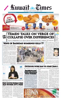 Yemen Talks on Verge of Collapse Over Differences