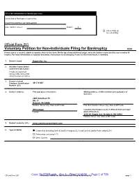 1 Voluntary Petition for Non-Individuals Filing for Bankruptcy 04/20 If More Space Is Needed, Attach a Separate Sheet to This Form