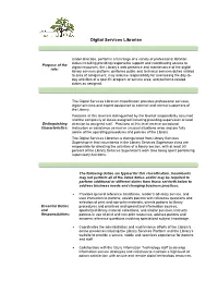 Digital Services Librarian