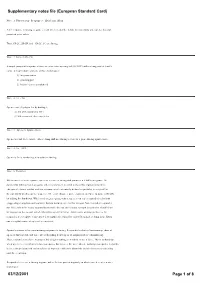 EBL Standard Card Notes