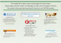 To View More Samplers