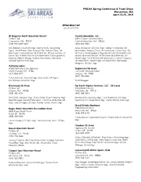 Attendee List (As of 4/17/19)