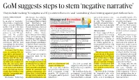 Negative Narrative’ They Include Tracking ‘50 Negative and 50 Positive Inﬂ�Uencers’ and ‘Neutralising’ Those Writing Against Govt