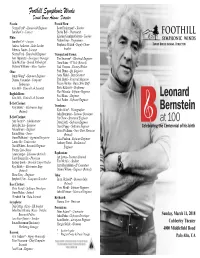 Program Notes
