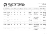 Public Notice &gt;&gt; Licensing and Management System Admin &gt;&gt;