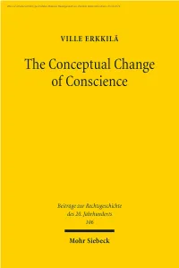 The Conceptual Change of Conscience