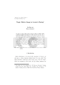 Tragic Mulatto Image in Larsen's Passing.” Modern Studies in English Language & Literature 54.2 (2010): 317-334