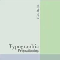 Typographic Programming