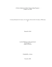 A Pattern Adaptation for Body Changes During Pregnancy: a Single Case Study