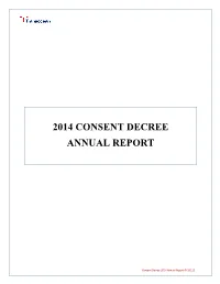 Draft Consent Decree 2014 Annual Report