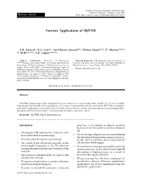 Forensic Applications of IR/FTIR