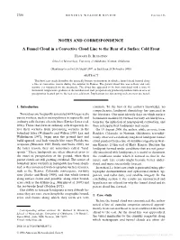NOTES and CORRESPONDENCE a Funnel Cloud in a Convective