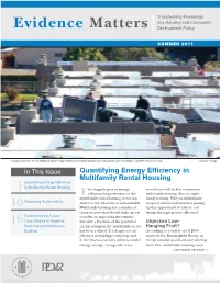 Quantifying Energy Efficiency in Multifamily Rental Housing