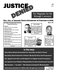 The Magazine for the Wrongly Convicted