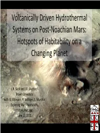 Volcanically Driven Hydrothermal Systems in Post-Noachian Mars