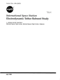 Electrodynamic Tether Reboost Study
