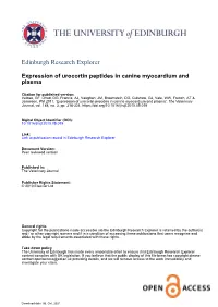 Expression of Urocortin Peptides in Canine Myocardium and Plasma