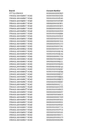 List of Accounts