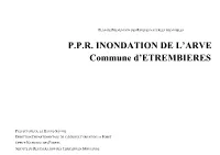 P.P.R. INONDATION DE L'arve Commune D'etrembieres