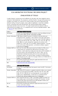 Tools Used by CERP
