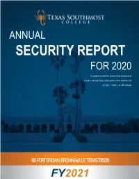 2020 Annual Security Report
