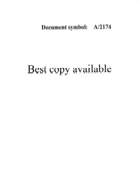 Best Copy Available 2 General Assembly - Seventh Session - Annexes .Y DOCUMENT A/2174