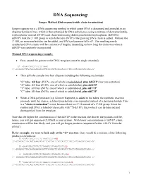 DNA Sequencing