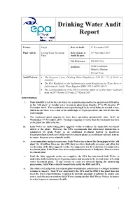 Drinking Water Audit Report