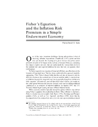 Fisher's Equation and the Inflation Risk Premium in a Simple