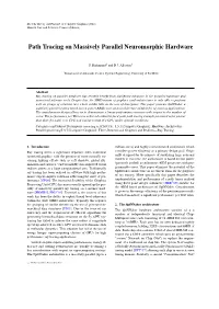 Path Tracing on Massively Parallel Neuromorphic Hardware